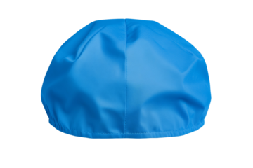 Blue hat with a white logo on it, isolated