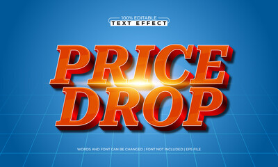 price drop editable text effect with a promo and sale text style