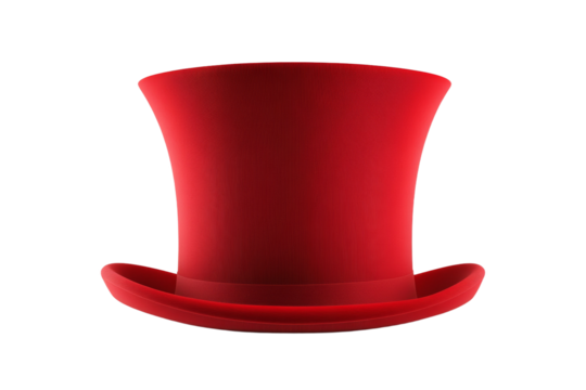 Red hat with a wooden base, isolated - Powered by Adobe