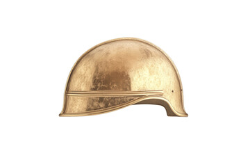 Fototapeta premium Gold helmet with a gold rim, isolated