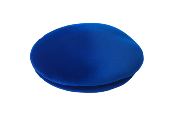Blue hat with a blue band, isolated