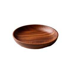 wooden plate on white background 