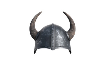 Viking helmet with horns on it, isolated