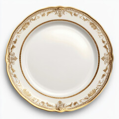 empty plate on white background