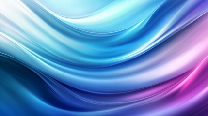 Naklejka premium Abstract Flowing Waves in Gradient Blue and Purple Tones