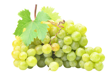 Bunch of green grapes isolated