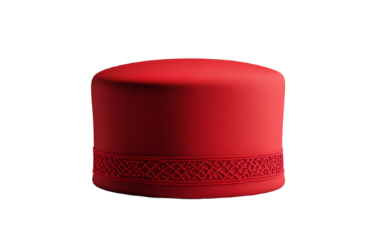 Red hat with a white border, isolated