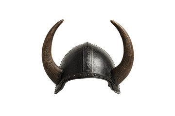 Fototapeta premium Viking helmet with horns on it, isolated
