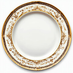 empty plate on white background