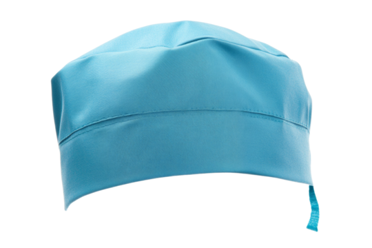 Blue hat with a white band, isolated