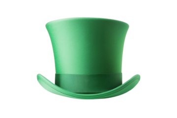 Green hat with a ribbon on it, isolated