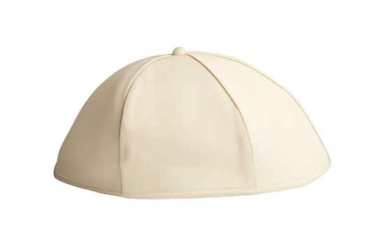 Tan hat with a white band, isolated