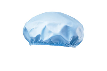 Blue hat with a white band, isolated
