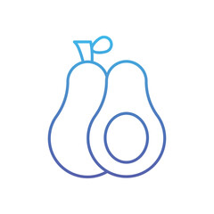 Avocado Vector icon