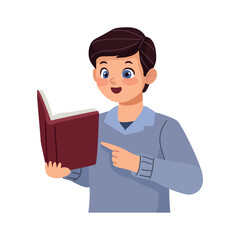 Spoken poetry performer presenting a script icon