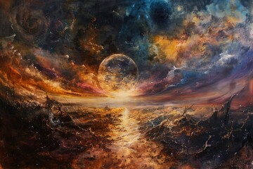 Sky universe fantasy horizon.