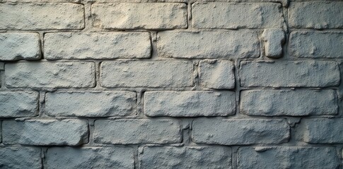 Rough gray brick wall, aged texture, crumbling mortar, design, rough