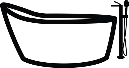 Bathtub vector outline