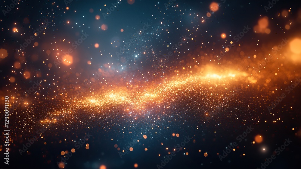 Poster particle collision bright intense burst of energy bright and colorful particle tracks dark backgroun