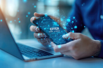 Fototapeta premium Earn & Earn with Effer Mobile App for Earning Money Online