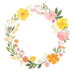 Obraz premium Flowers art illustration watercolor.