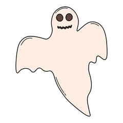 Cute Halloween Element with Flat Design. Vector Illustration.