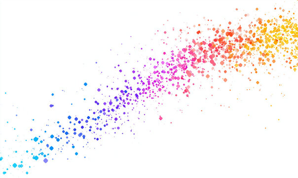 Energetic colorful scatter plot with data points moving upward, showcasing vibrant statistical trends and insights