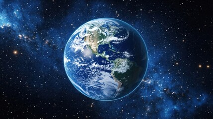 Fototapeta premium A digital art representation of the Earth in space planet earth universe.