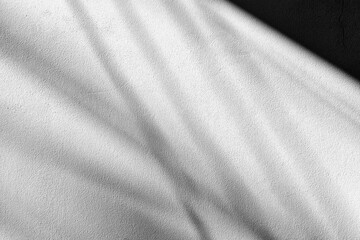 Fototapeta premium White Stucco Wall Texture Background with Natural Light Beam and Shadow.