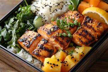 Grilled salmon bento box lunch (1)