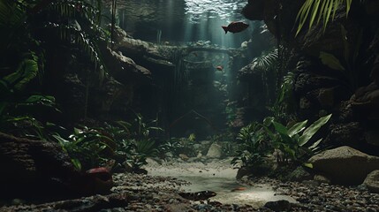 Golden Hops and Green Leaves Frame on Bright Sunny Background