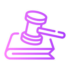 law Line Gradient Icon