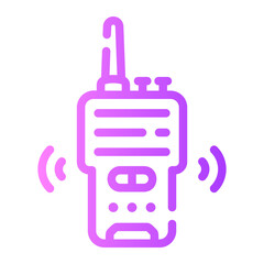 walkie talkie Line Gradient Icon