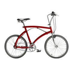 Modern Space Saving Folding Bicycle Isolated on Transparent Background