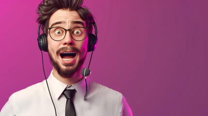 3D render of a customer service agent providing excellent service.