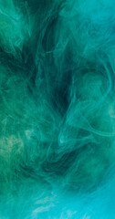 Shimmering cloud. Ink water splash. Defocused blue gold color sparkling texture haze swirl wave spreading abstract art background.