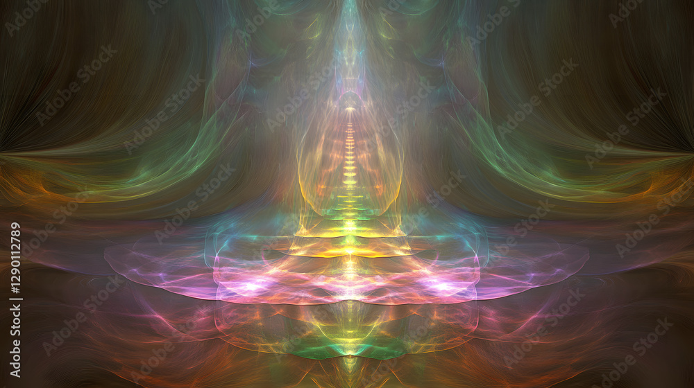 Poster colorful abstract background featuring a large vibrant design with various shapes and patterns for a