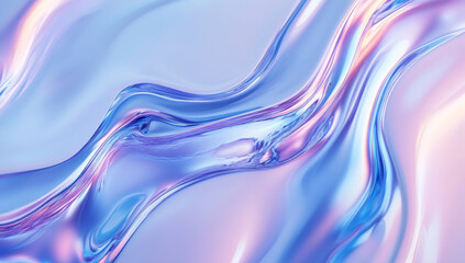 Fototapeta premium Abstract blue wavy background with smooth lines and soft colors