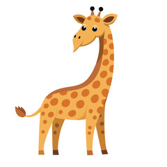 Obraz premium Friendly Giraffe Cartoon Character