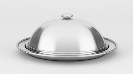 Fototapeta premium Stainless Steel Cloche for Food Presentation and Serving