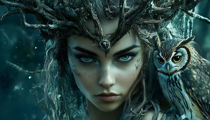 Forest sorceress owl companion