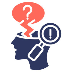 Critical Thinking glyph color icon