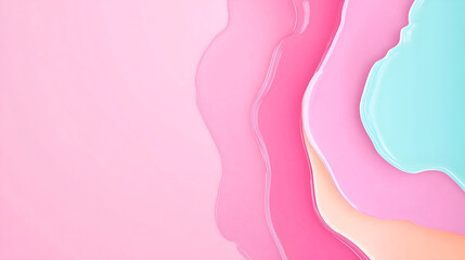 Naklejka premium A vibrant arrangement of layered pastel paper in shades of pink and blue, creating a soft and artistic background.