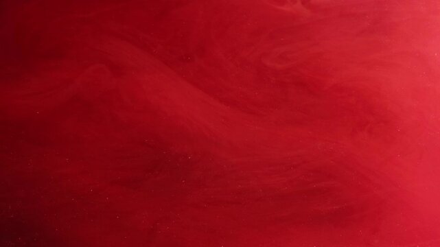 Red mist texture. Haze stream. Shimmering paint water flowing. Mystical glowing bright abstract background with smooth color fog curls.