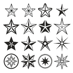 Obraz premium black and white stars