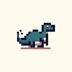 Dinosaur pixel logo