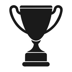 Simple black silhouette of a trophy