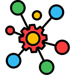 Synthesis lineal color icon
