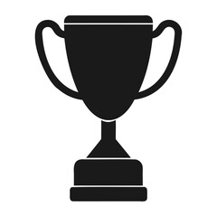 Simple black silhouette of a trophy