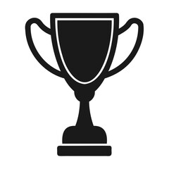 Simple black silhouette of a trophy